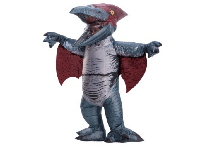 Man inside Pteranodon costume